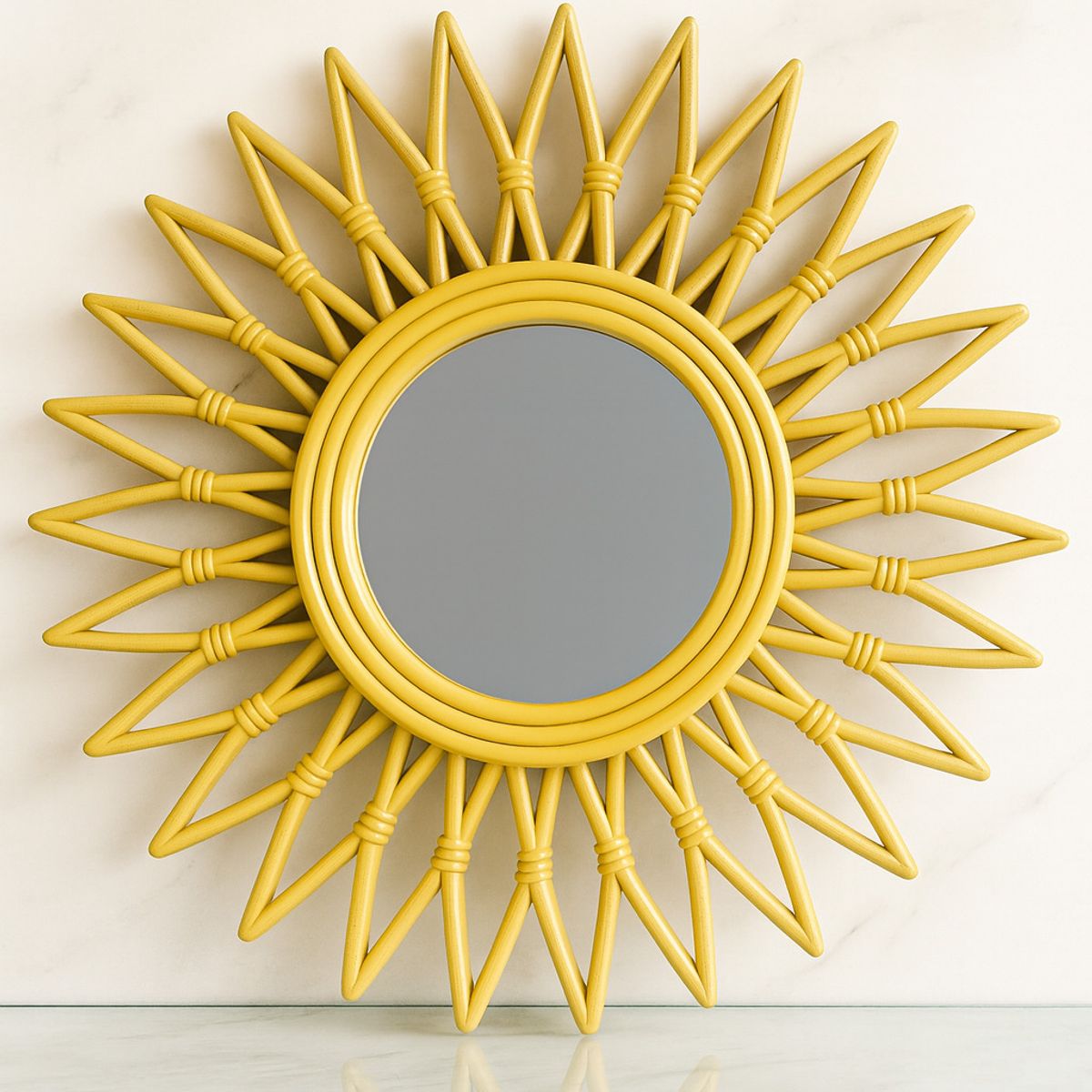 GENERICO - Espejo Redondo Sol Moderno 50x50x25cm