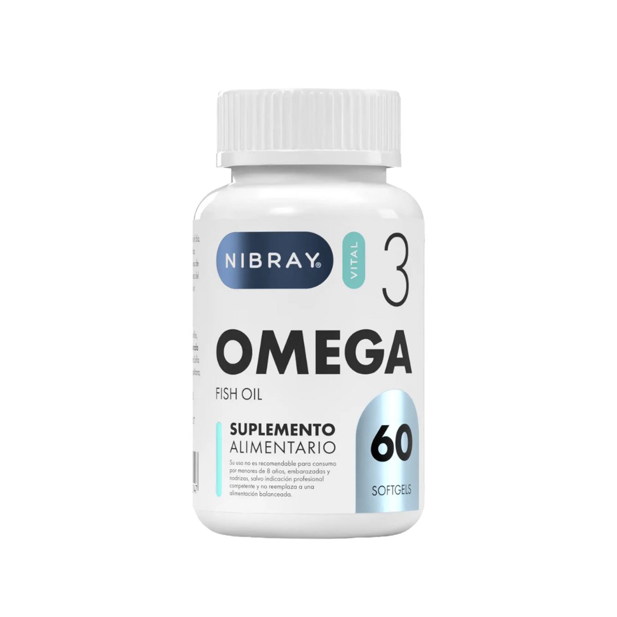 GENERICO - Omega 3 Aceite De Pescado 2400 Mg 60 Softgels Pack 3 Frascos Nibray Vital