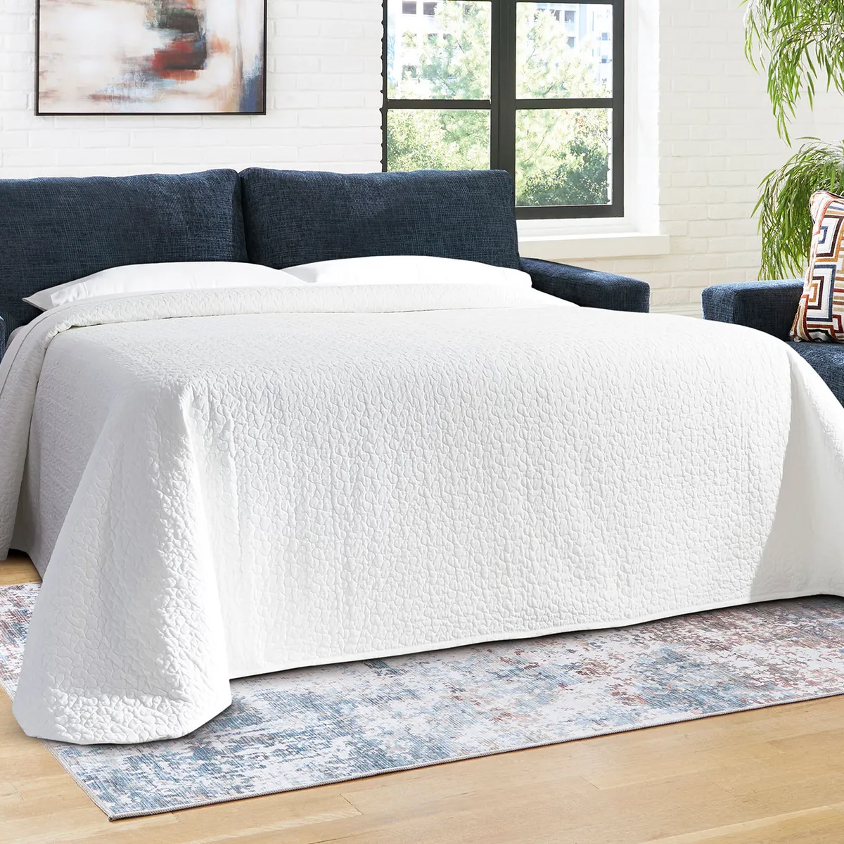 ASHLEY - Sofá cama Aviemore 2 plazas Azul