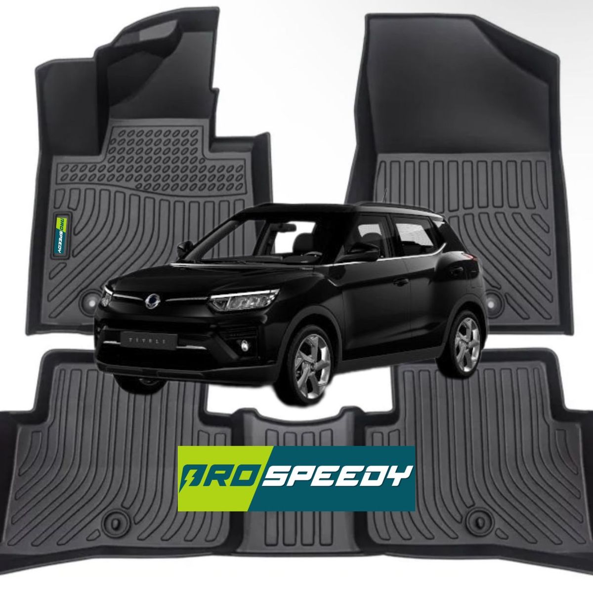 GENERICO - PISOS CALCE PERFECTO PROSPEEDY SSANGYONG TIVOLI 2015+ 3PIEZAS