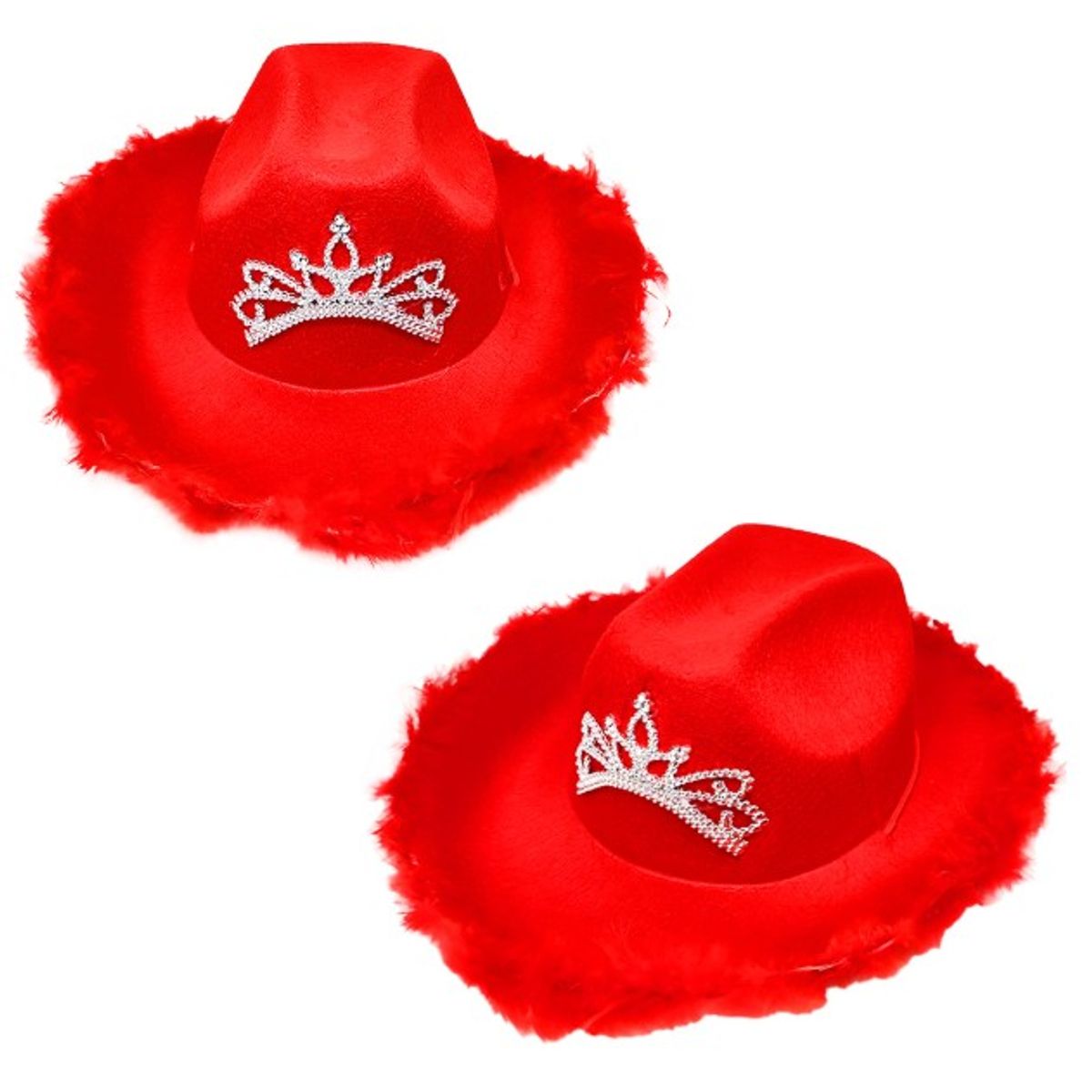 GENERICO - SOMBRERO VAQUERO CORONA ROJO X1UNI