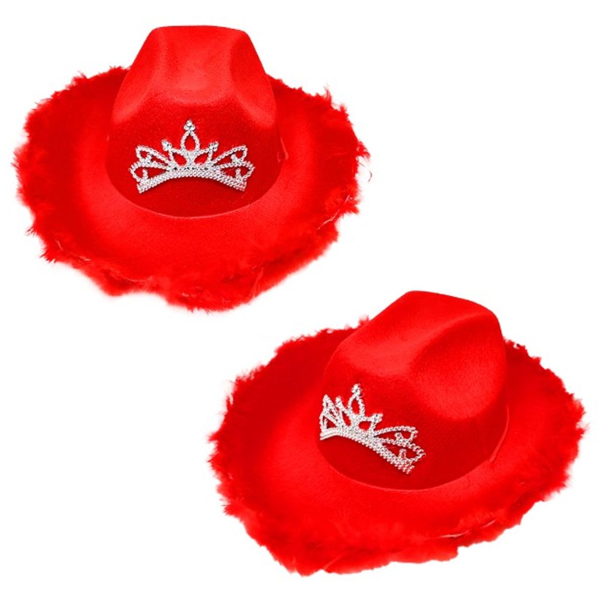 GENERICO - SOMBRERO VAQUERO CORONA ROJO X1UNI