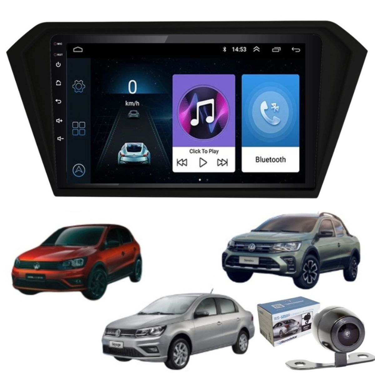 OEM - Radio Android Gol Voyage Saveiro +2016 -2gb+32gb + Camara
