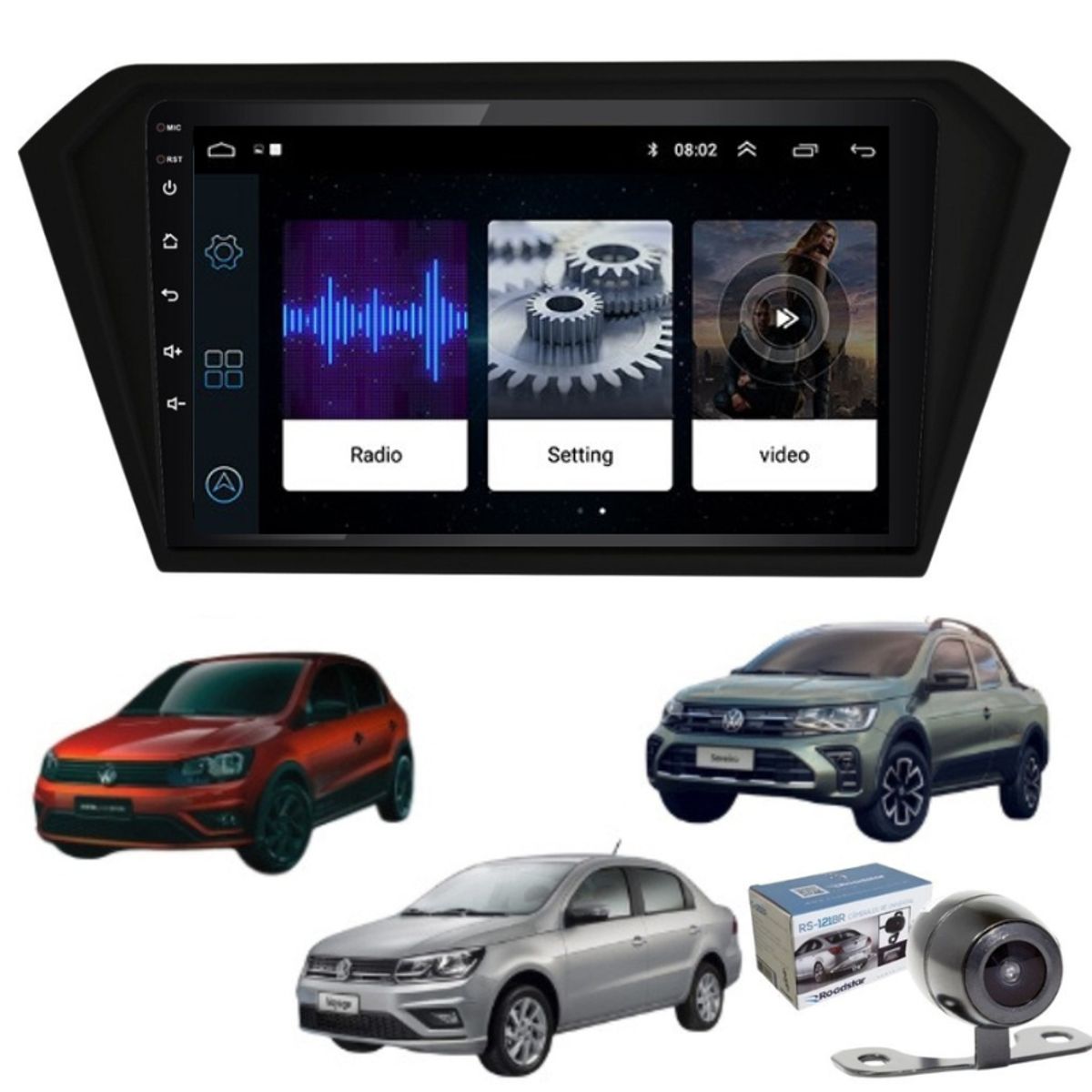 OEM - Radio Android Gol Voyage Saveiro +2016 -2gb+32gb + Camara