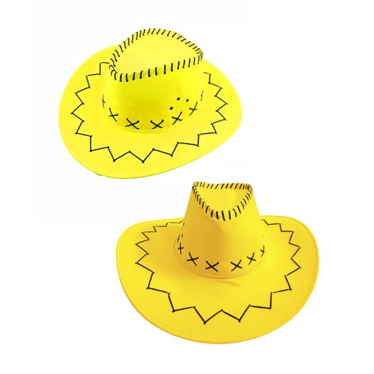 GENERICO - SOMBRERO VAQUERO FLUOR AMARILLO X1 UNI