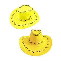 GENERICO - SOMBRERO VAQUERO FLUOR AMARILLO X1 UNI