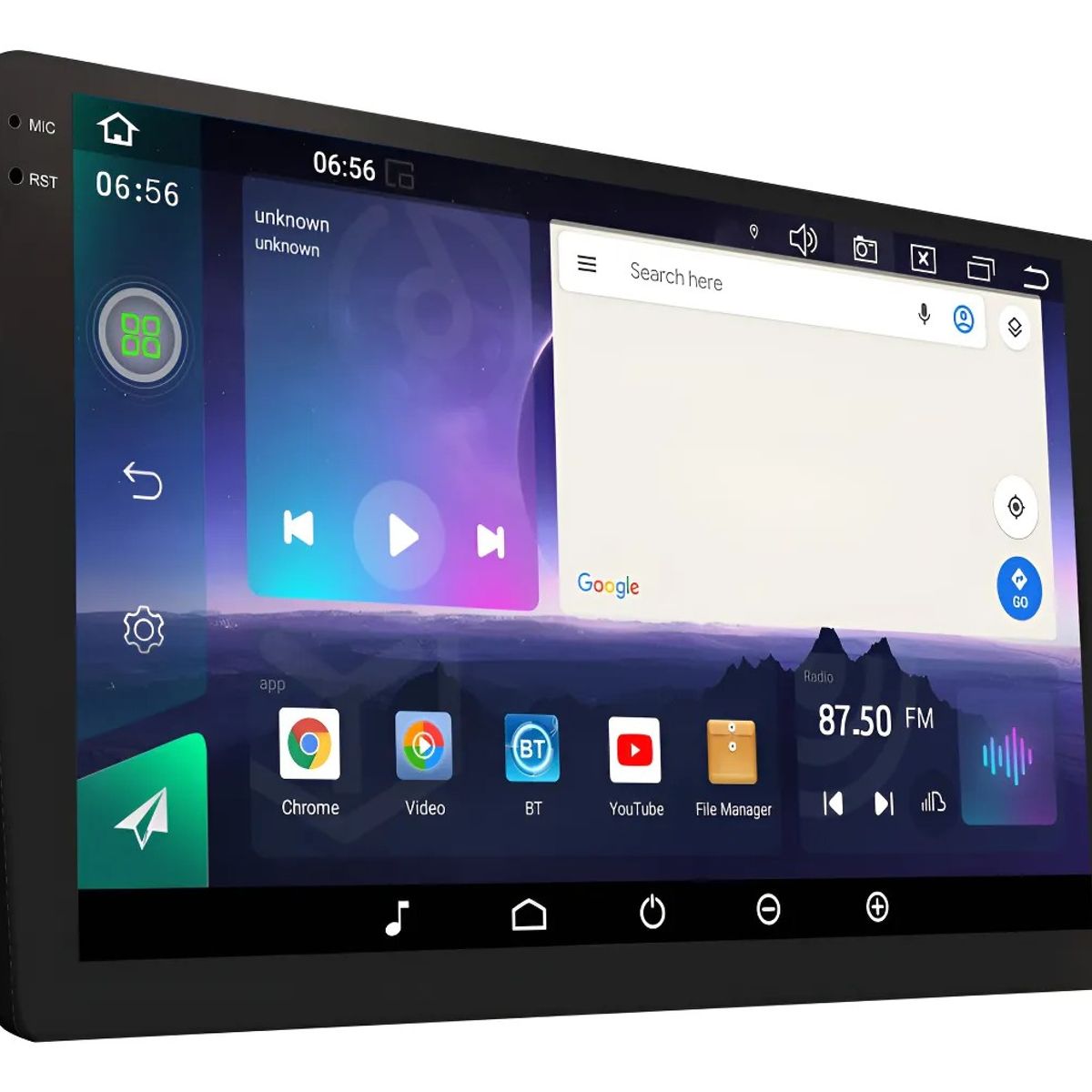 AIWA - Radio Auto Android Resolución 2k De 95 Con 4gb Ram Aw-2k Color Negro