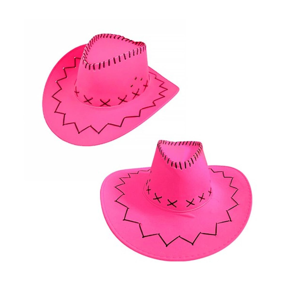 GENERICO - SOMBRERO VAQUERO FLUOR FUCSIA X1 UNI