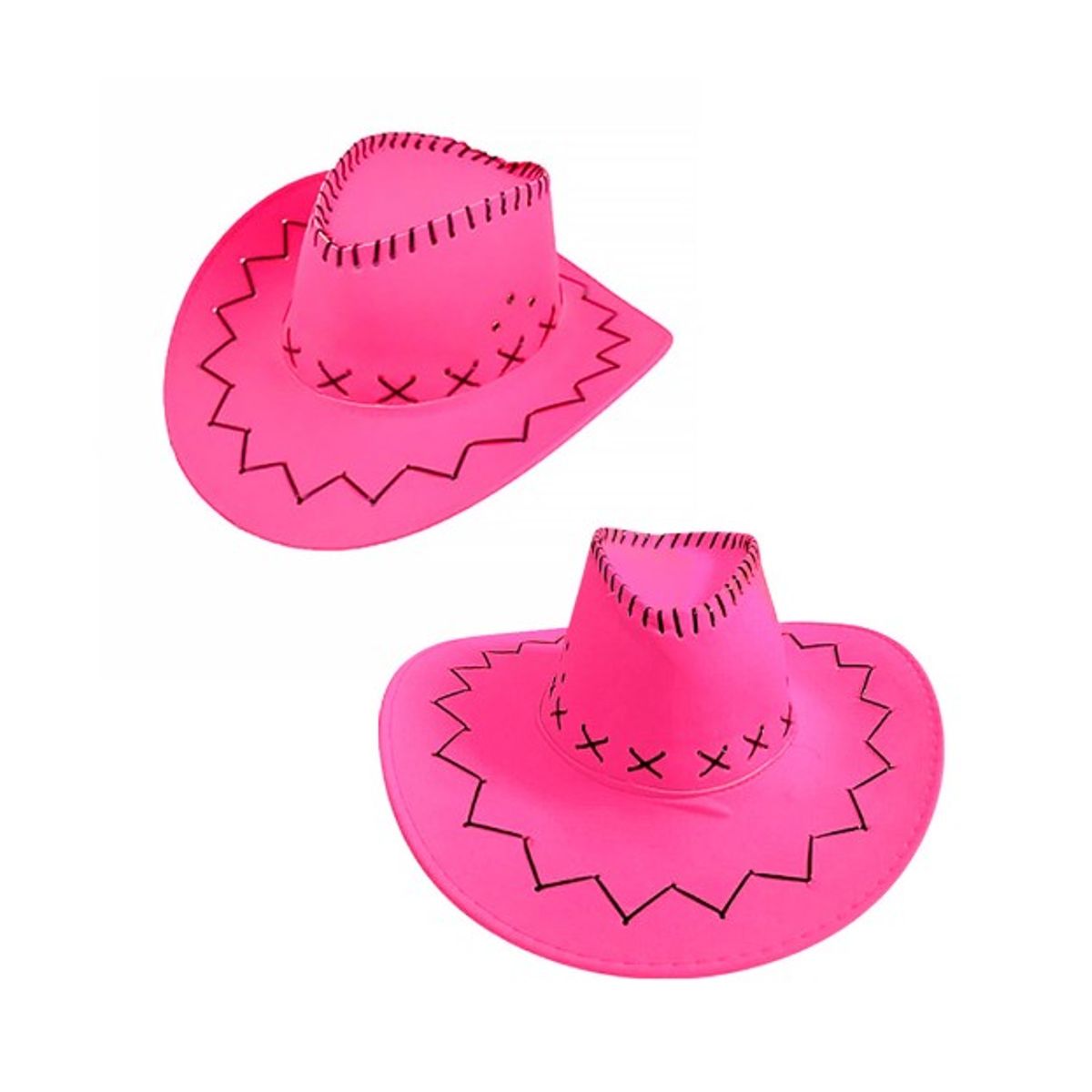 GENERICO - SOMBRERO VAQUERO FLUOR FUCSIA X1 UNI