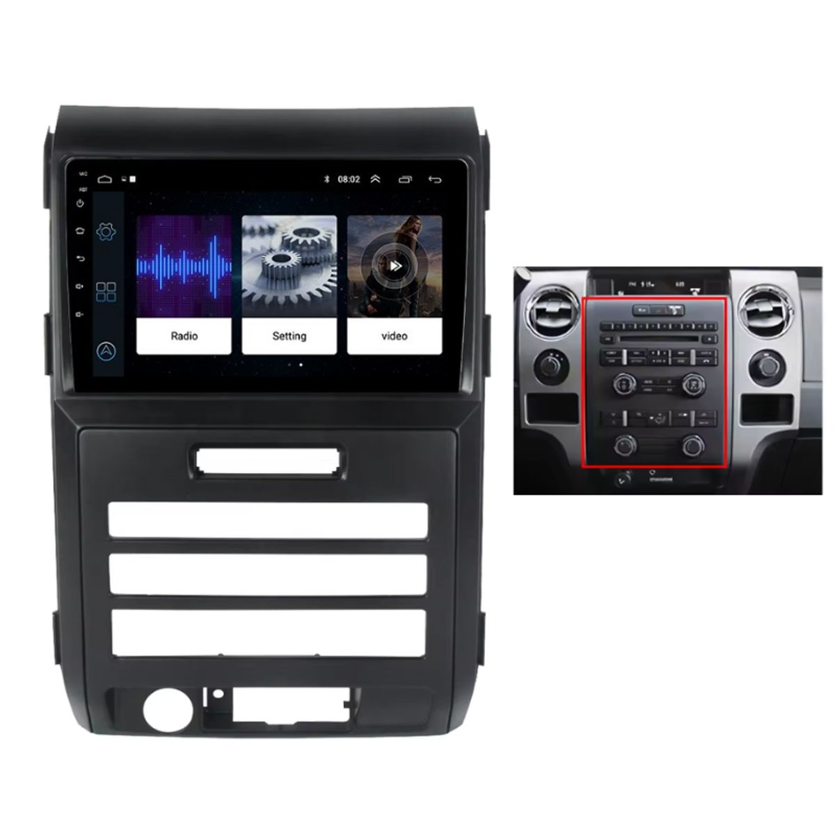 OEM - Radio Android AutoCarplay Ford F-150 Lariat 2009-2014 -2gb+32gb + Camara