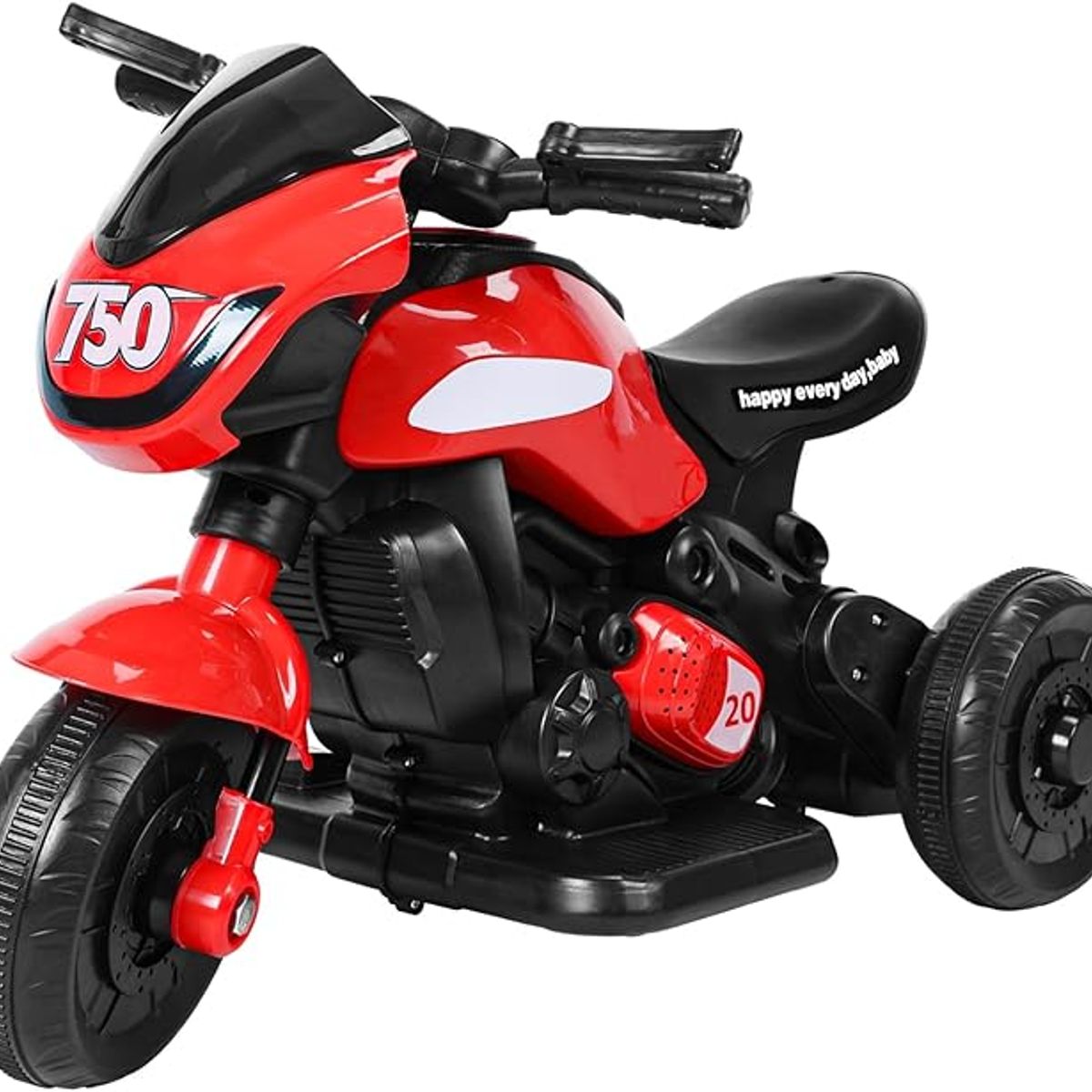 GENERICO - MOTO ELECTRICA 3 RUEDAS A BATERIA ROJA