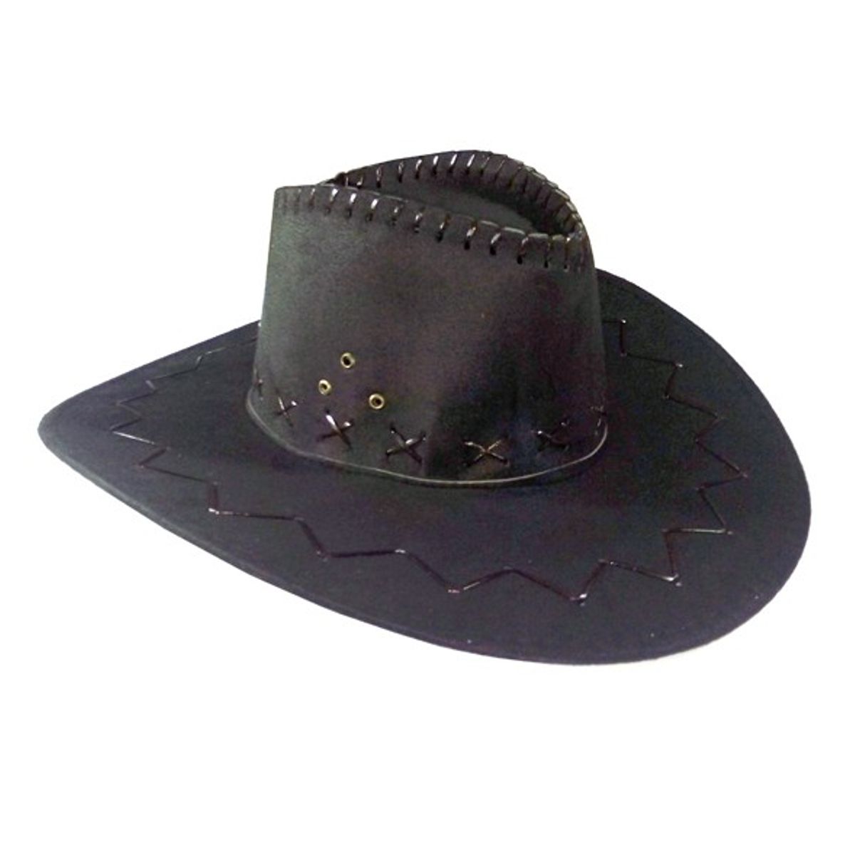 GENERICO - SOMBRERO VAQUERO NEGRO X1 UNI