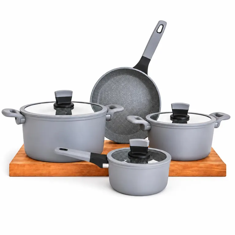 Pack Bateria de Cocina Profesional KW Forged Aluminum Ceramic / Gray
