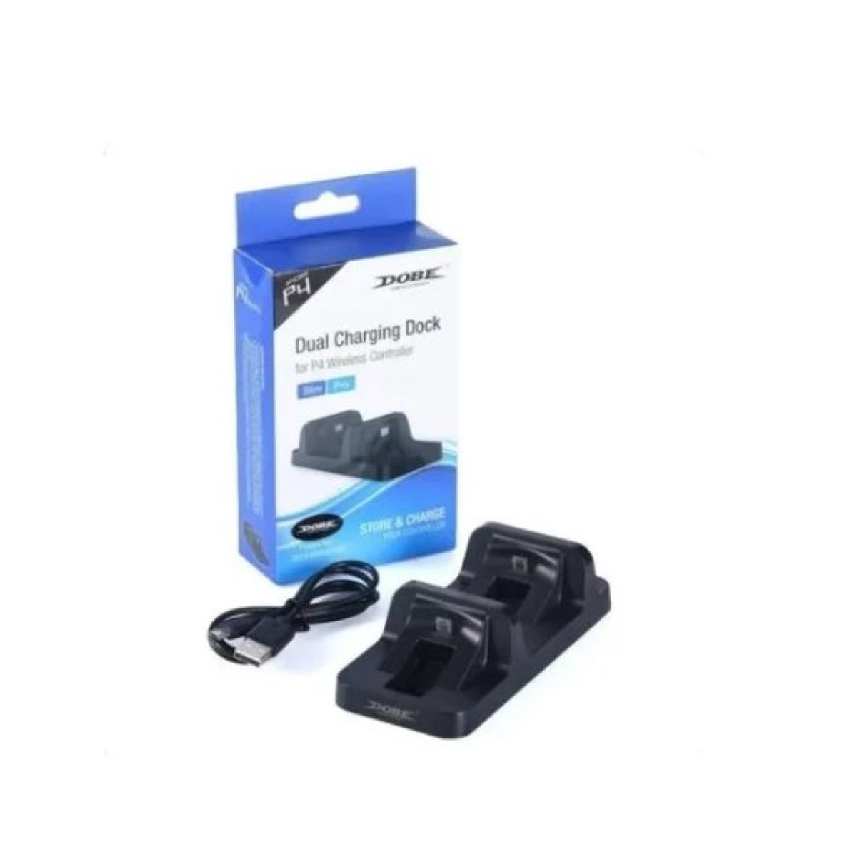 DOBE - Cargador Doble Mandos para PS4