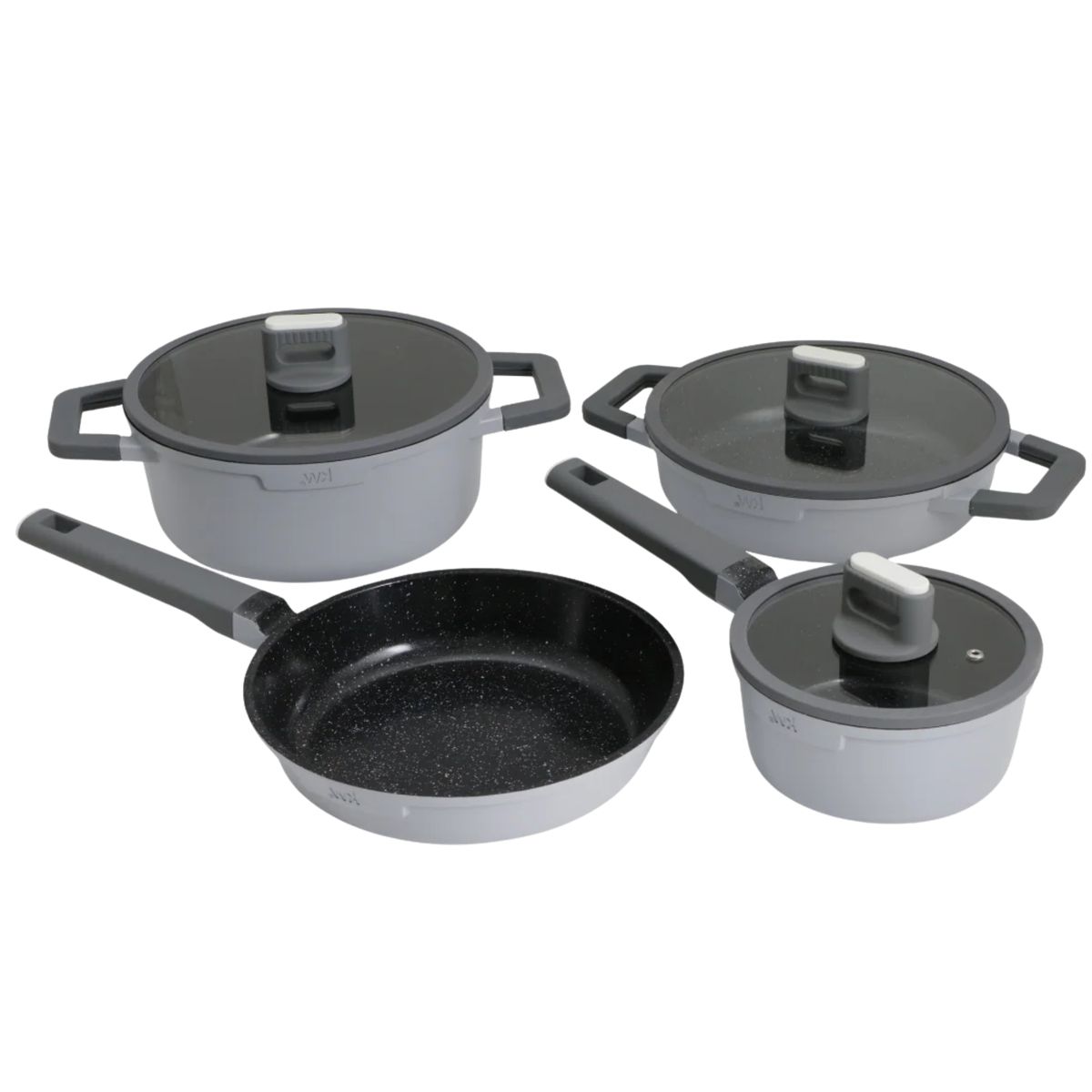 KITCHENWARE - Pack Batería de Cocina Profesional KW Forged Aluminum Ceramic / Gray