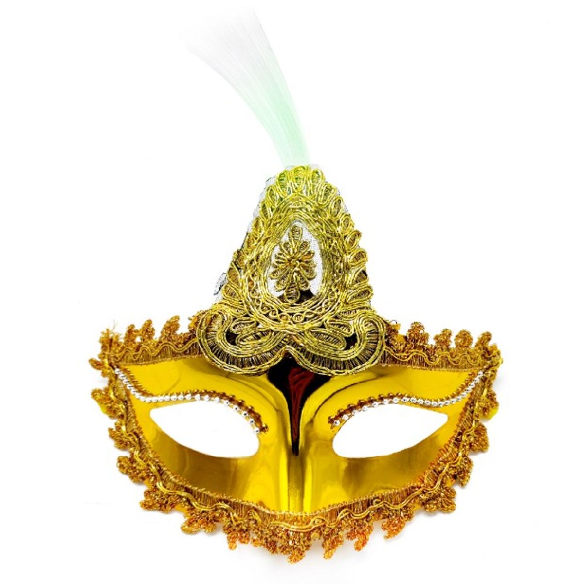 GENERICO - ANTIFAZ VENECIANO REAL LED DORADO X1UNI