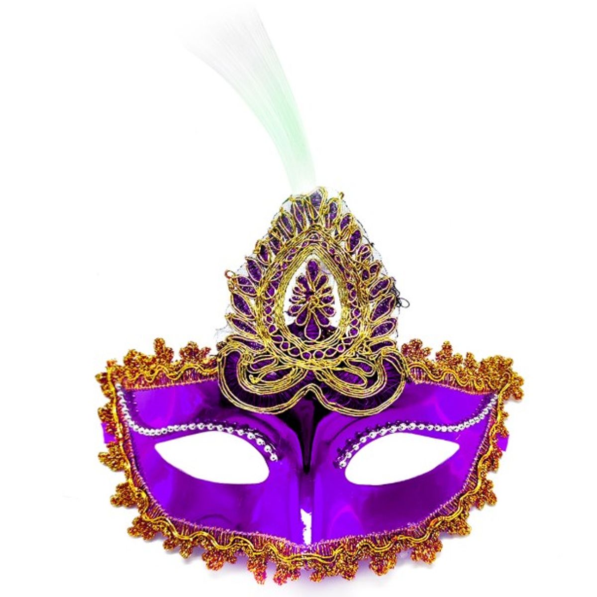 GENERICO - ANTIFAZ VENECIANO REAL LED MORADO X1UNI