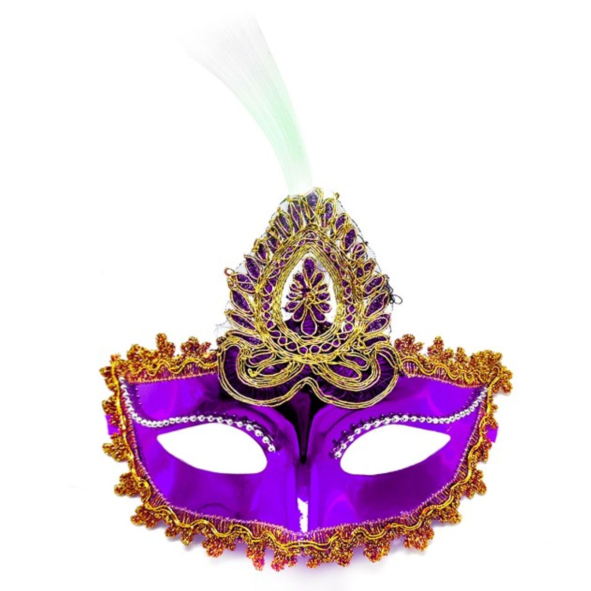 GENERICO - ANTIFAZ VENECIANO REAL LED MORADO X1UNI