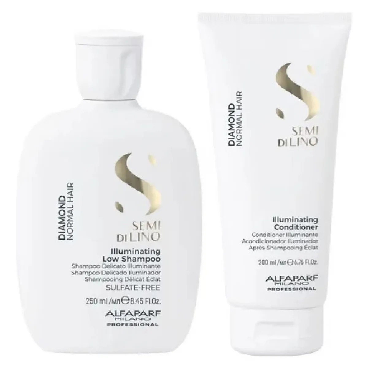 ALFAPARF MILANO - Shampoo Y Acondicionador Diamond Illuminating Alfaparf