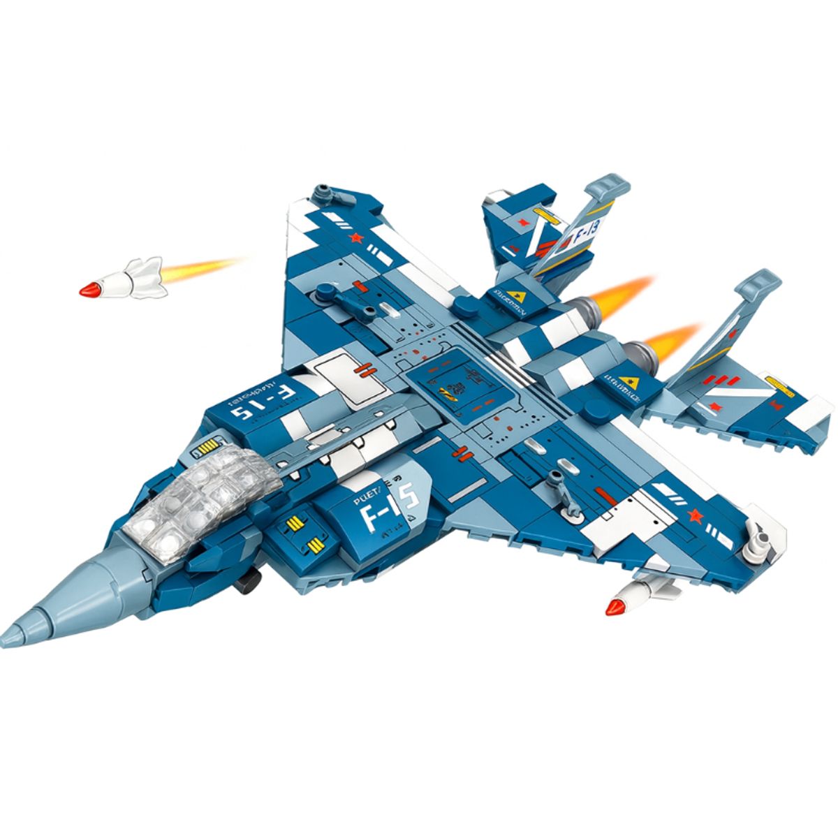 MINGDA - Avión Jet de Combate Bloques de Construcción 428 PCS