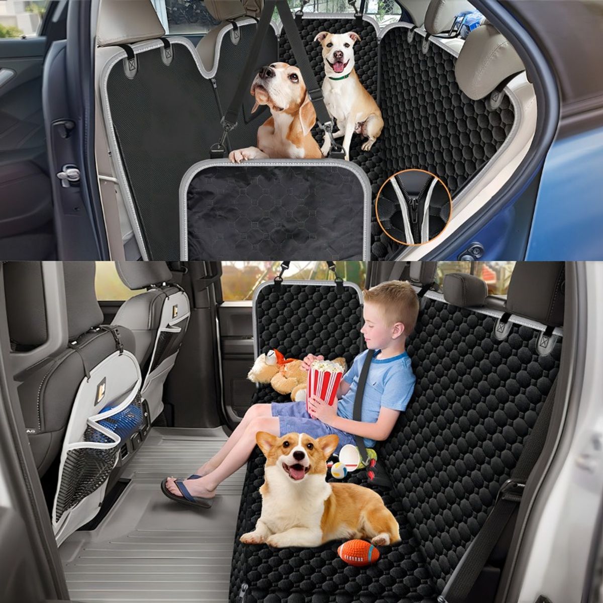 GENERICO - Cubre Asiento Para Perro Accesorios Para Autos Fundas Impermeable Color Negro