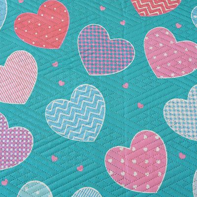 Imagen 2 del producto CUBRECAMA QUILT INFANTIL CORAZONES HOTPRESS KIDS 1.5 PLAZA