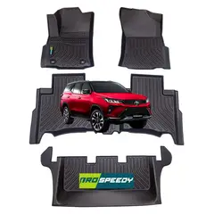 GENERICO - PISOS CALCE PERFECTO PROSPEEDY TOYOTA FORTUNER 2016+ 4PIEZAS