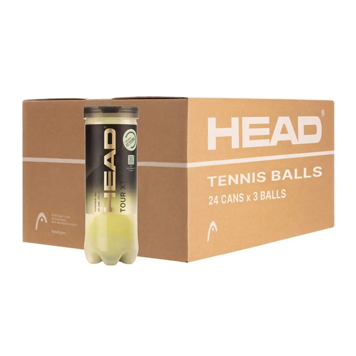 HEAD - Caja de Pelotas de Tenis Head Tour XT X3 - 24 Tarros