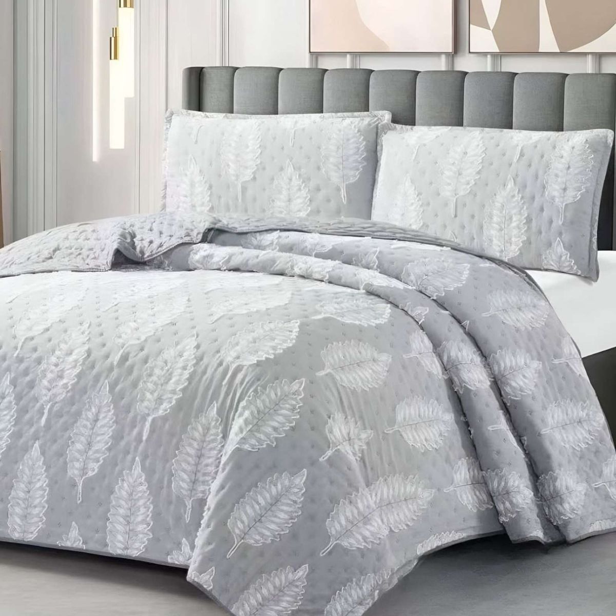 GENERICO - CUBRECAMA QUILT TUFTING DE LUJO SUAVE 2 PLAZAS