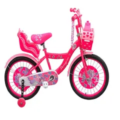 GENERICO - Bicicleta Aro 20 Infantil Con Ruedas De Aprendizaje Fucsia