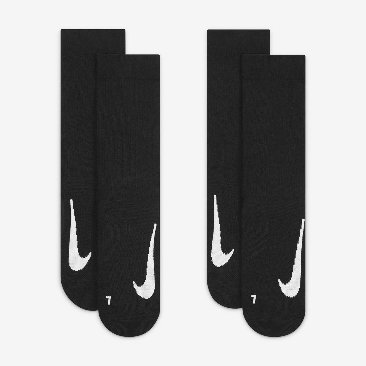 NIKE - Calcetines U NK MULTIPLIER MAX CREW 2PR 144 - COURT HERITAGE Hombre Negro