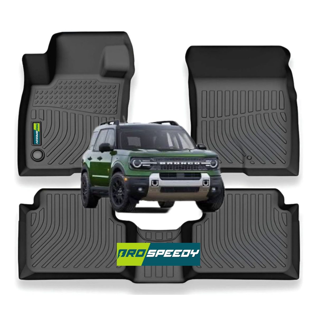 GENERICO - PISOS CALCE PERFECTO PROSPEEDY FORD BRONCO SPORT 3PIEZAS