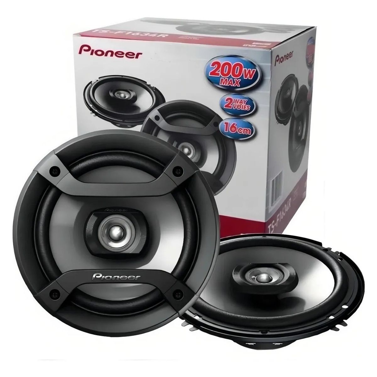 PIONEER - Pioneer Ts-f1634r: Altavoces De Audio Para Automóvil De 2 Vías, Potencia Máxima De 200w