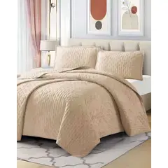 GENERICO - CUBRECAMA QUILT TUFTING DE LUJO SUAVE 2 PLAZAS_.