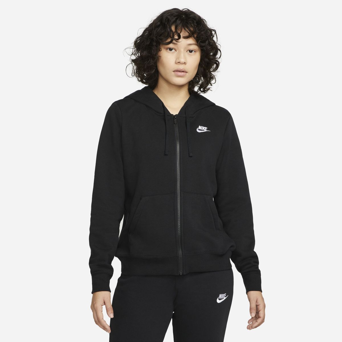 NIKE - Polerón Nike Club Fleece Mujer Negro