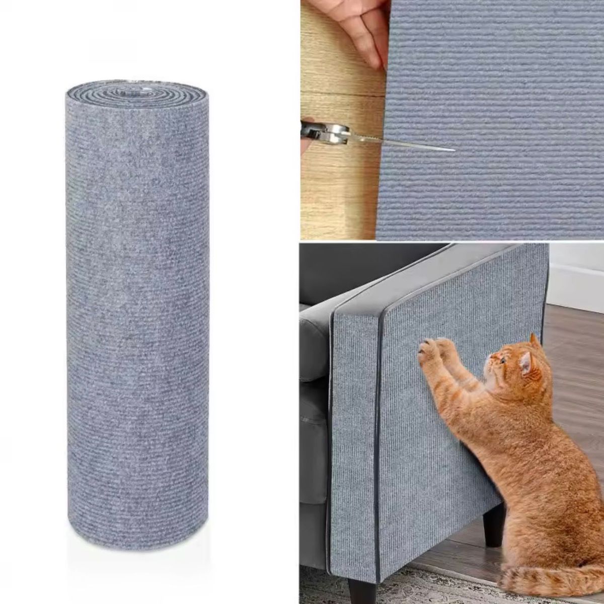 GENERICO - Alfombra Rascador Para Gatos Protectora Sofá Adhesiva 100x30cm