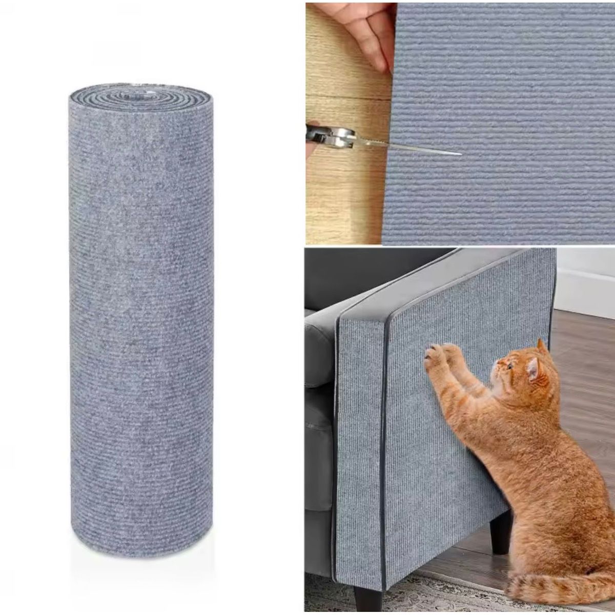 GENERICO - Alfombra Rascador Para Gatos Protectora Sofá Adhesiva 100x30cm