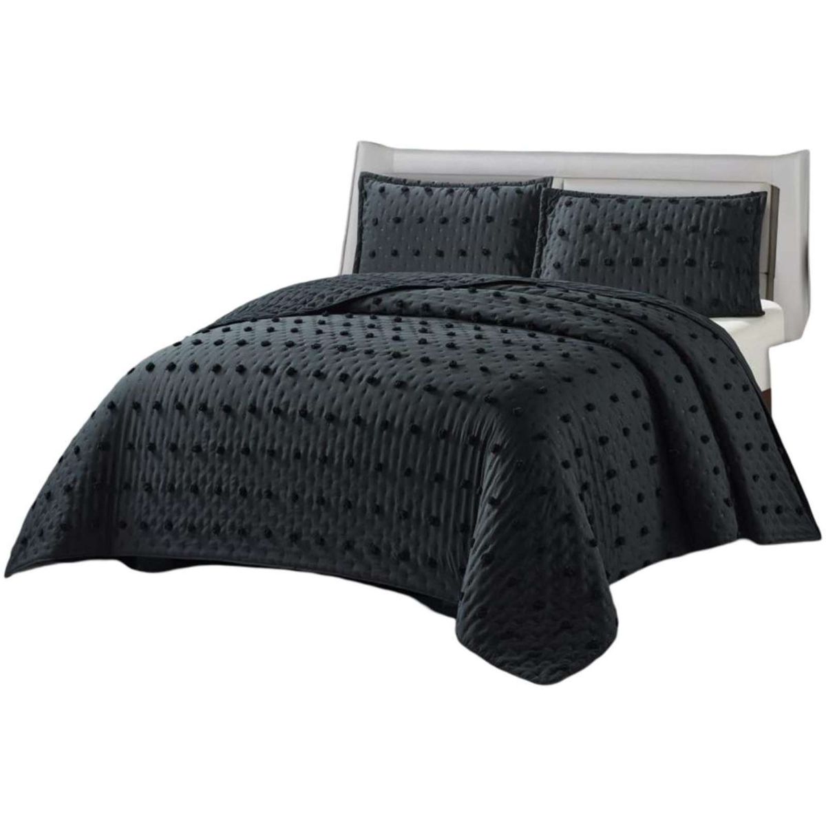GENERICO - CUBRECAMA QUILT TUFTING DE LUJO SUAVE PLAZA Y MEDIA