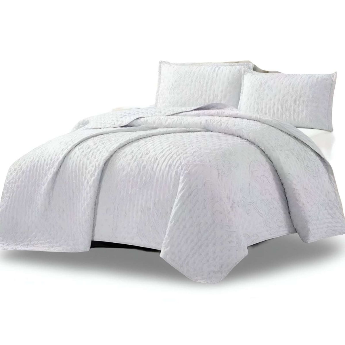 GENERICO - CUBRECAMA QUILT TUFTING DE LUJO SUAVE KING