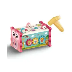 GENERICO - Cubo Búho de Actividades Montesori Infantil 8 en 1 Rosado