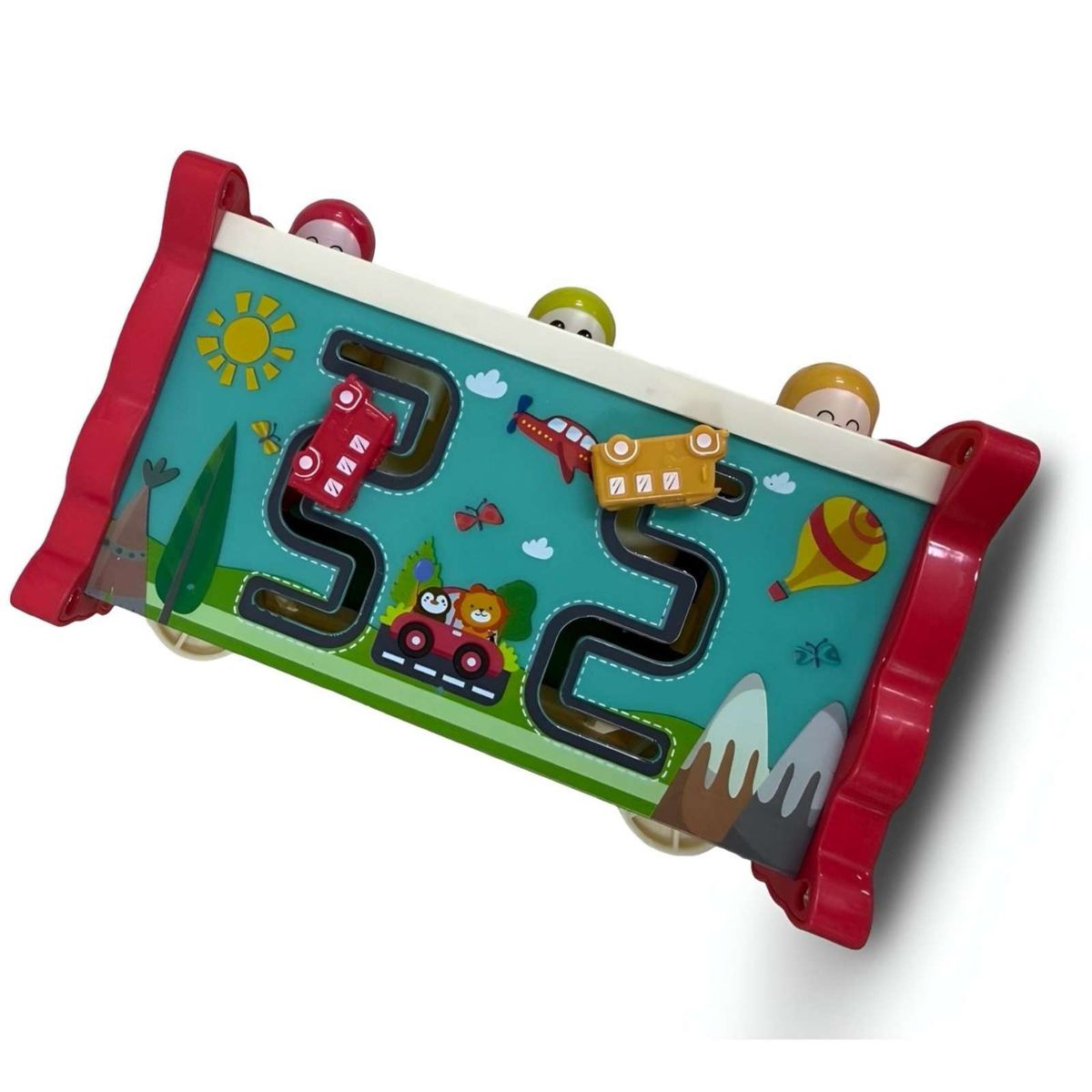 GENERICO - Cubo Búho de Actividades Montesori Infantil 8 en 1 Rosado