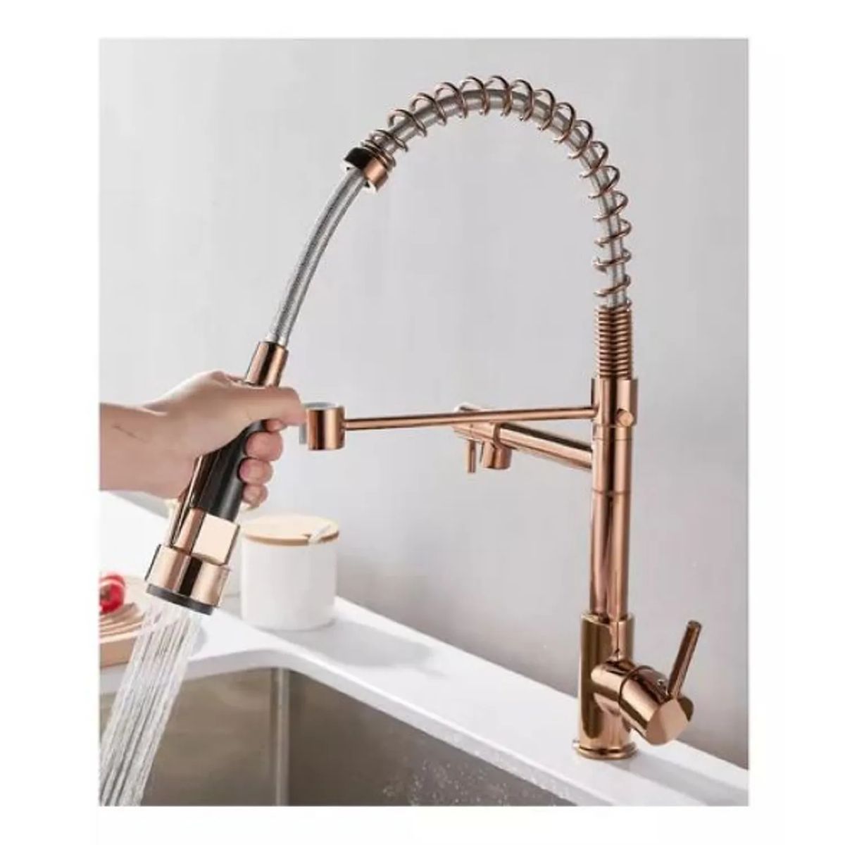 GENERICO - Llave Lavaplatos Acero Inoxidable modelo Grifo 360°