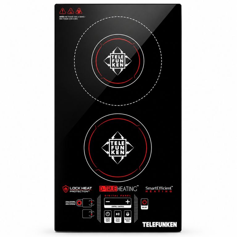 TELEFUNKEN Cocina Eléctrica Encimera Dual Vitrocerámica Touch 3200W SEC