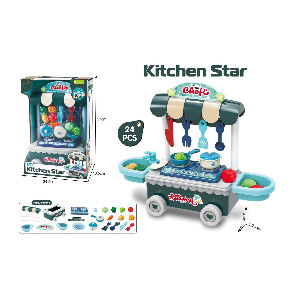 GENERICO - Juguete Playset Cocina Juego de Imaginación Para Niños