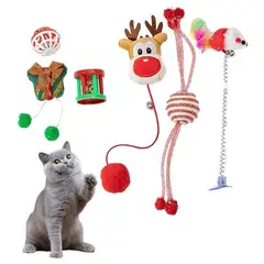 GENERICO - SET de 8 juguetes de Navidad para gatos y cachorros
