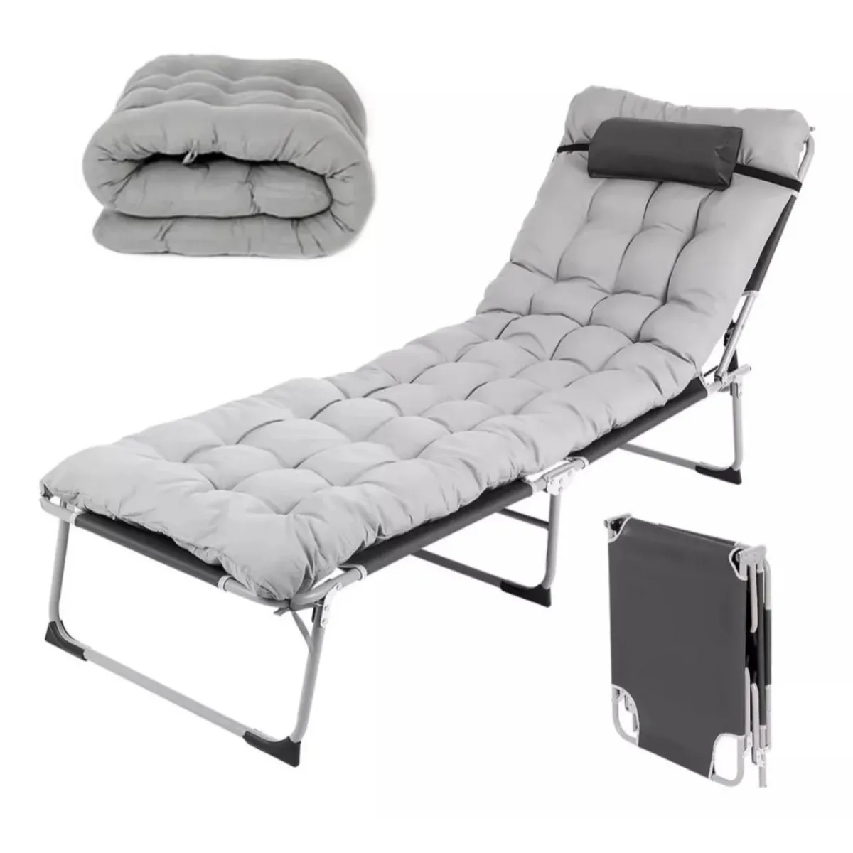 ACTUAL - Cama Portatil Multi Posición Silla De Camping Plegable.