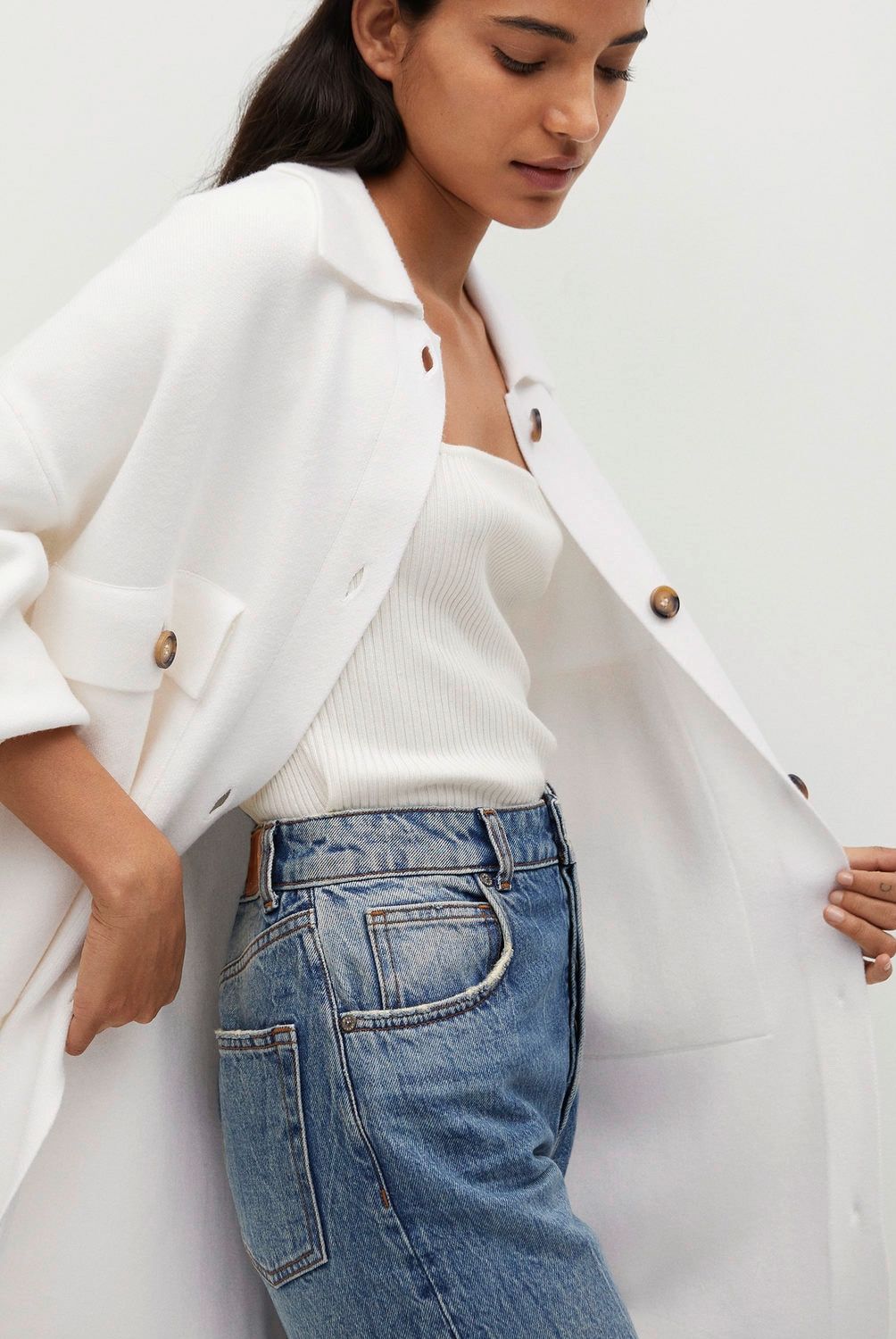 MANGO - Sobrecamisa Oversize Martish Mujer