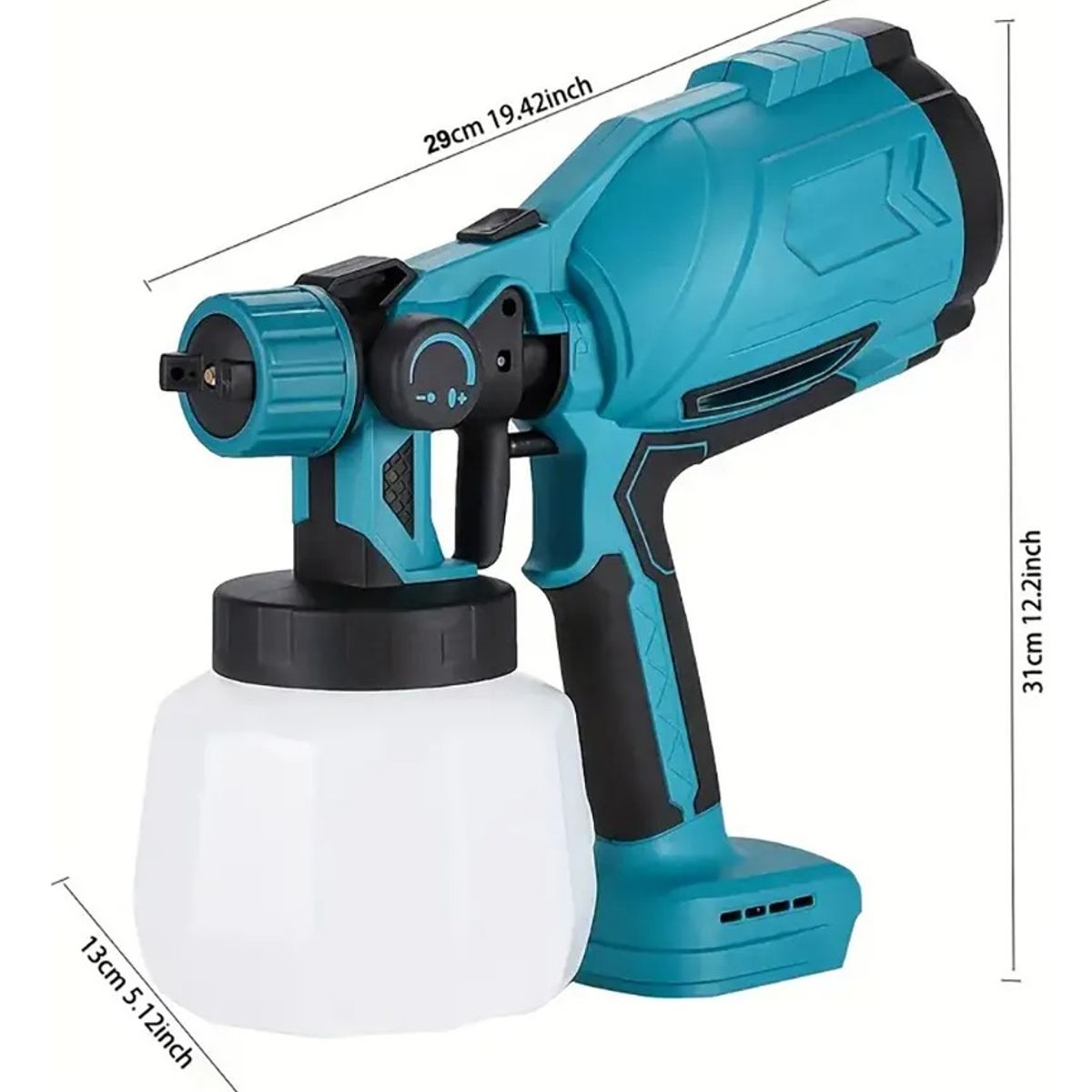 MOVI - PISTOLA DE PINTAR A BATERIA, INCLUYE 2 BATERIAS Y CARGADOR