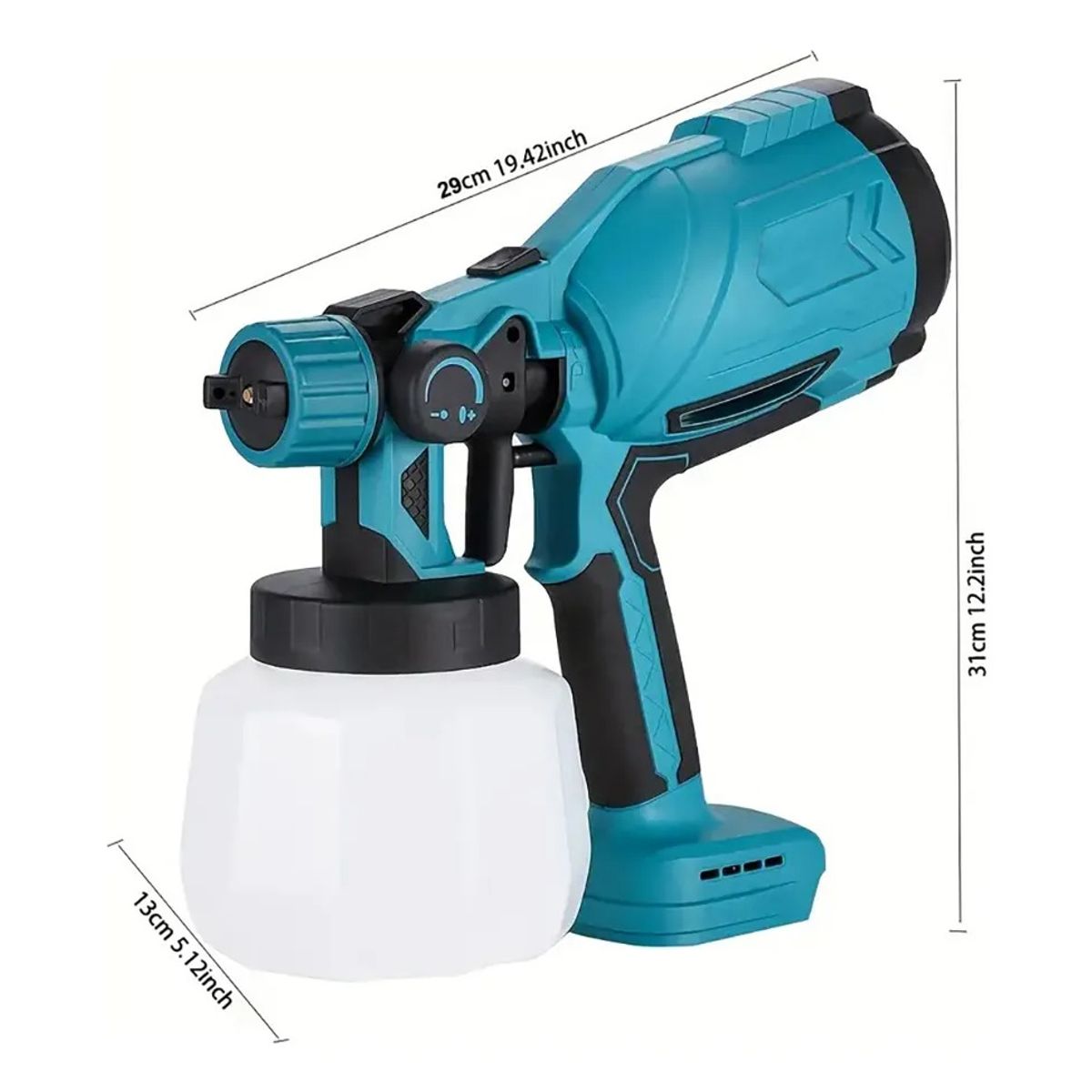 MOVI - PISTOLA DE PINTAR A BATERIA, INCLUYE 2 BATERIAS Y CARGADOR