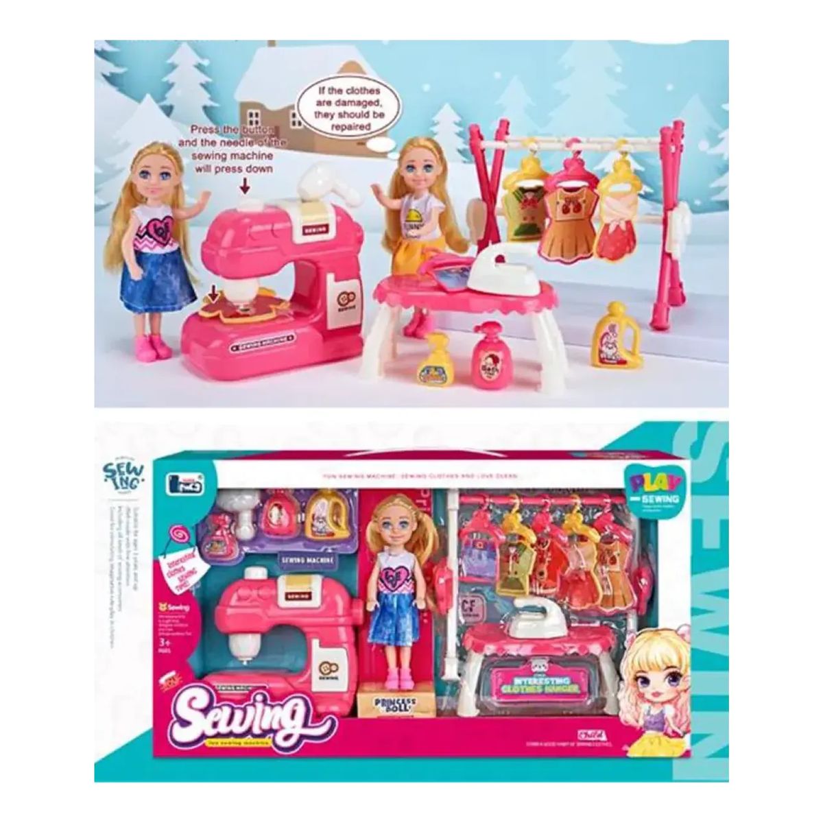 GENERICO - Juguete Muñeca con Accesorios Ropa Playset